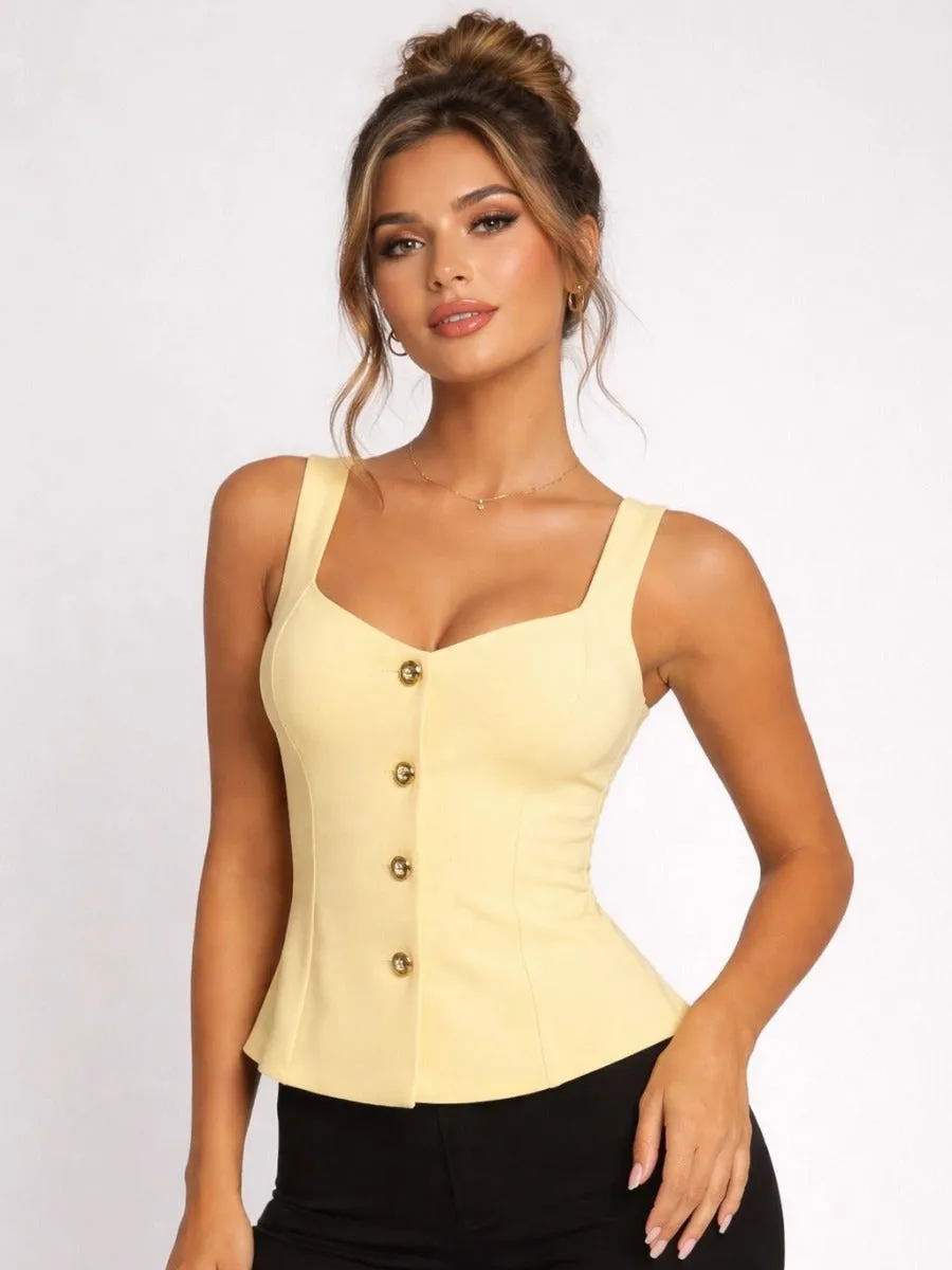 Button Down Peplum Top - Andie sold by Storm Desire