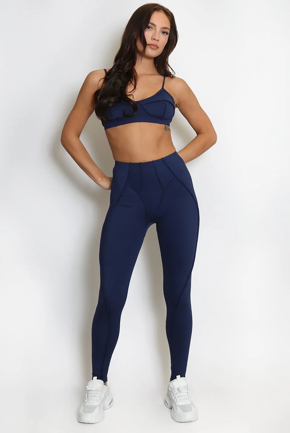 Visible Seam Bralette & Leggings Gym Set - Marigold sold by Storm Desire