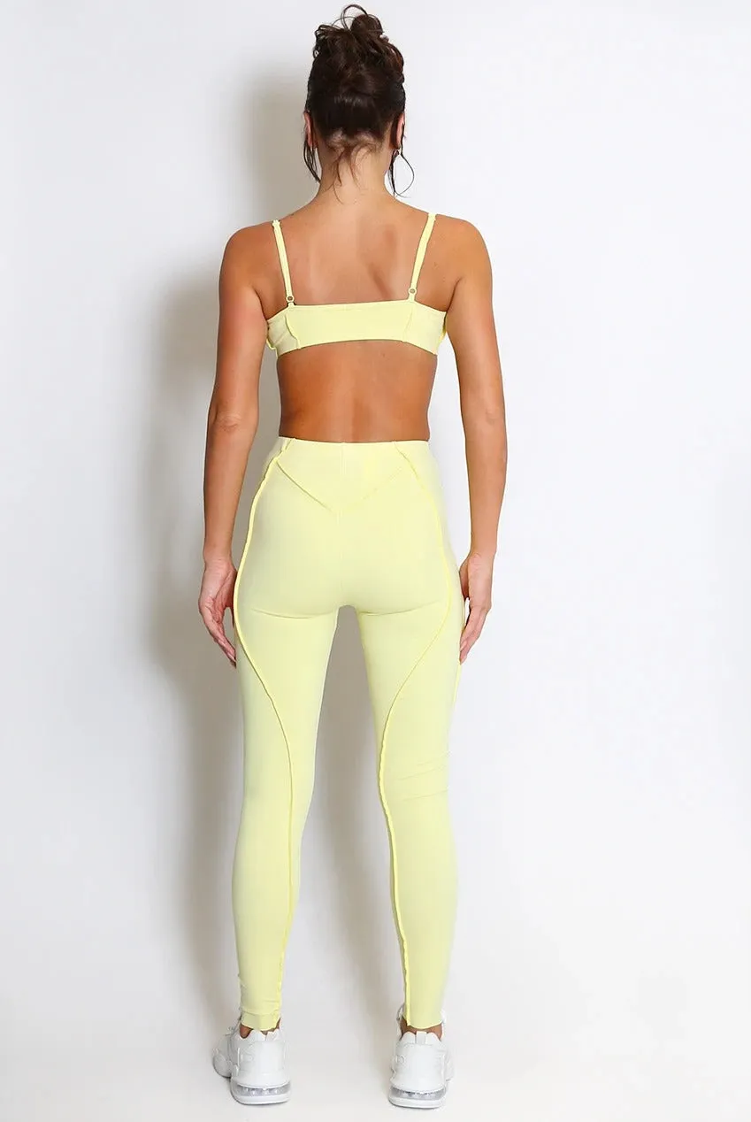 Visible Seam Bralette & Leggings Gym Set - Marigold sold by Storm Desire product image thumbnail 5