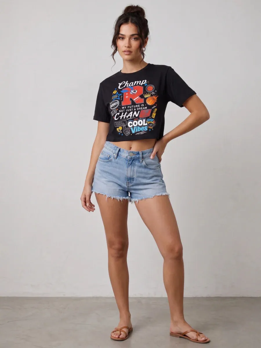 Cool Vibes Printed Crop Top - Willow sold by Storm Desire product image thumbnail 3