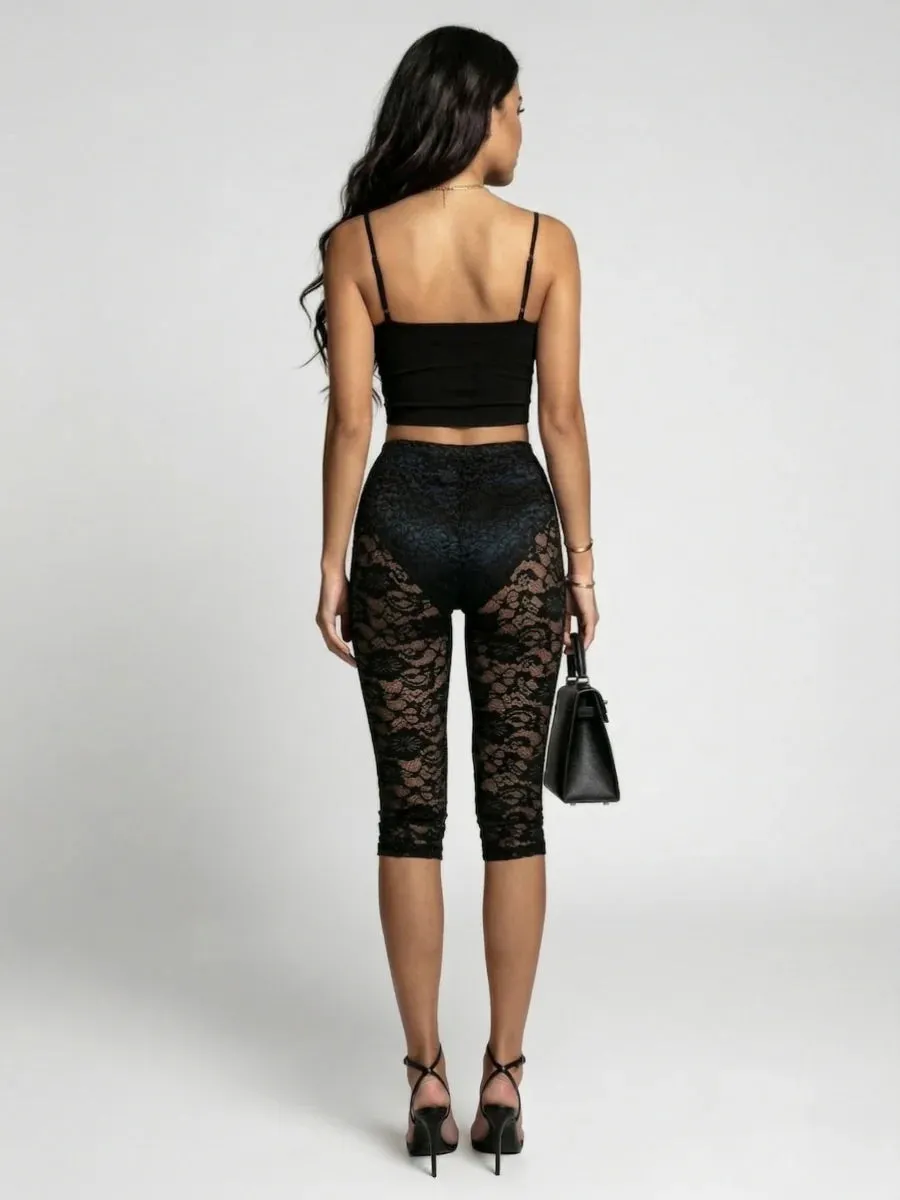 High Waist 3/4 Lace Legging - Joan sold by Storm Desire product image thumbnail 2