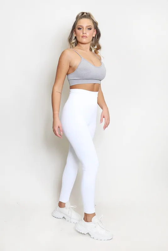 High Waist Ribbed Leggings - Della made by Storm Desire