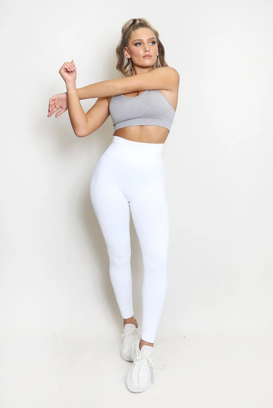 High Waist Ribbed Leggings - Della sold by Storm Desire product image thumbnail 2