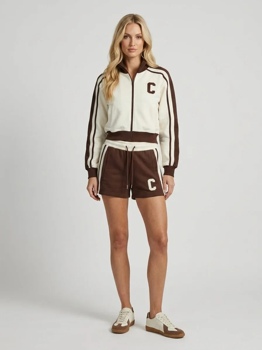 Zip Up C Jacket & Shorts Fleece Co-ord - Iris sold by Storm Desire product image thumbnail 3