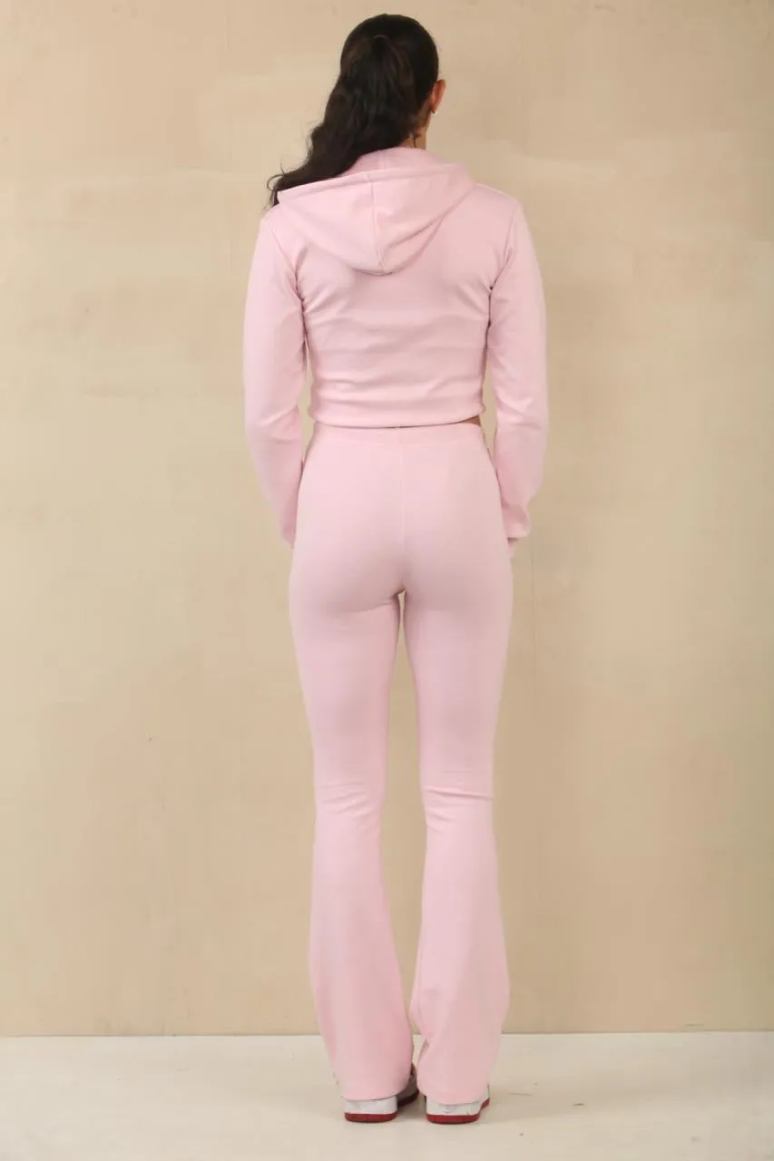Cropped Hem Bell Bottom Joggers Set - Fernanda sold by Storm Desire product image thumbnail 3