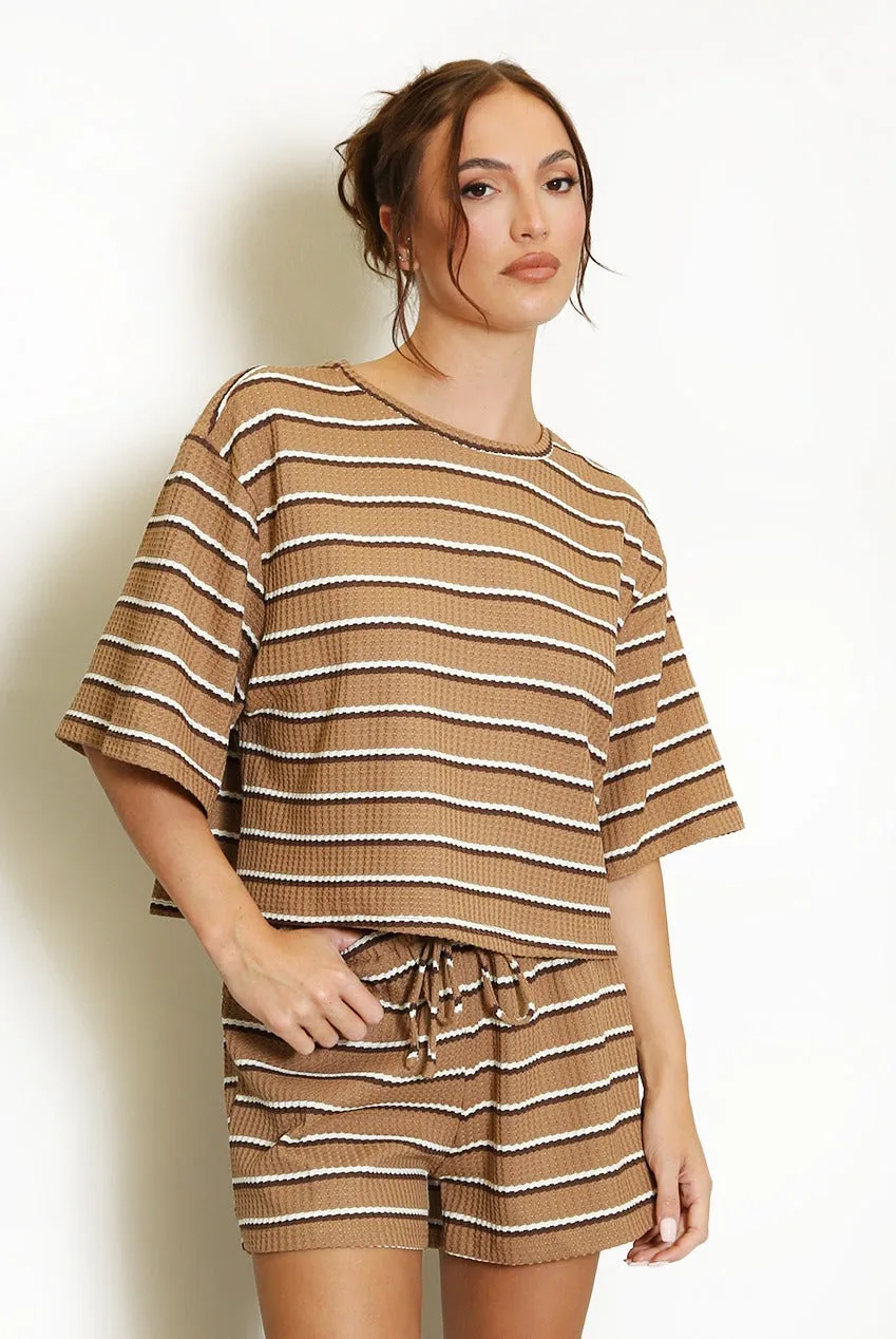 Striped Textured T-Shirt and Casual Shorts - Lennon sold by Storm Desire product image thumbnail 3