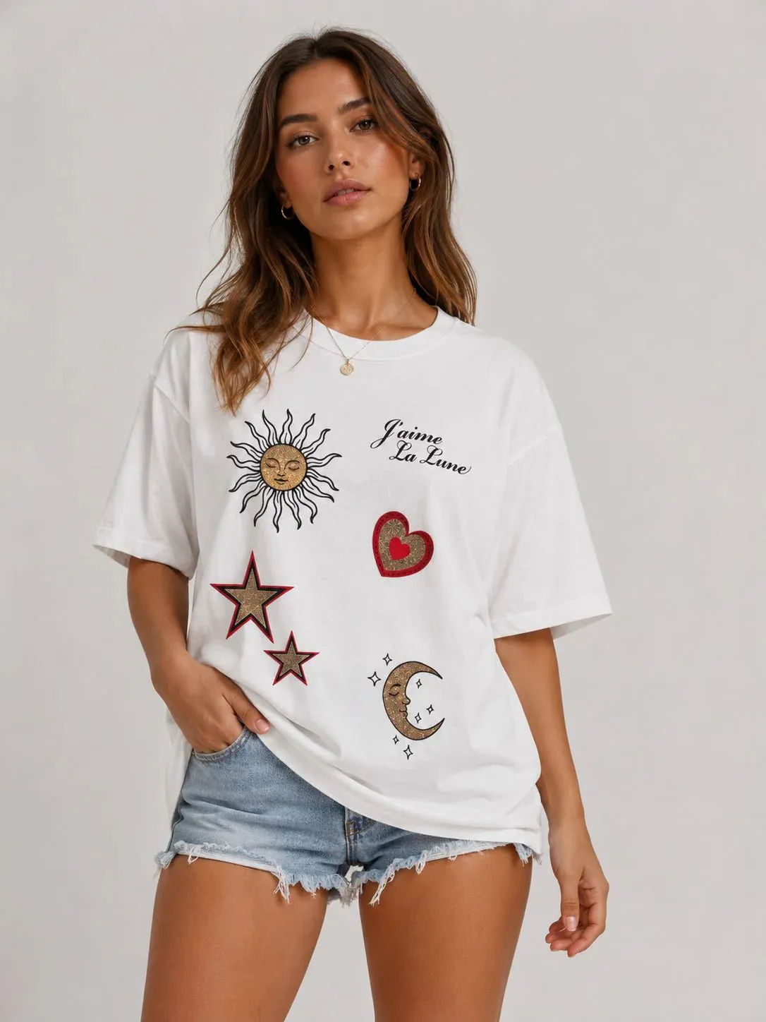 Celestial Inspired Artwork Graphic T-Shirt - Rosemary sold by Storm Desire product image thumbnail 3