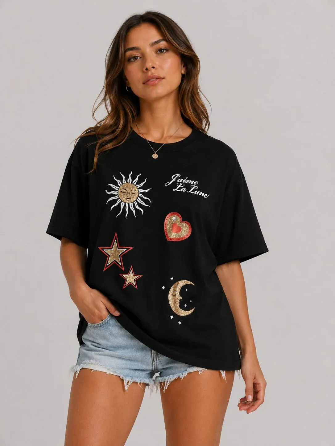 Celestial Inspired Artwork Graphic T-Shirt - Rosemary sold by Storm Desire