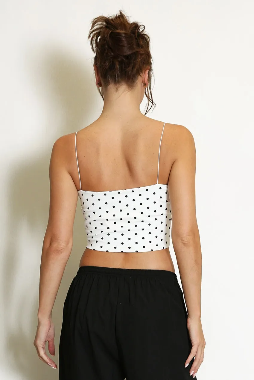 Polka Dot Cropped Cami Top - Presley sold by Storm Desire product image thumbnail 2