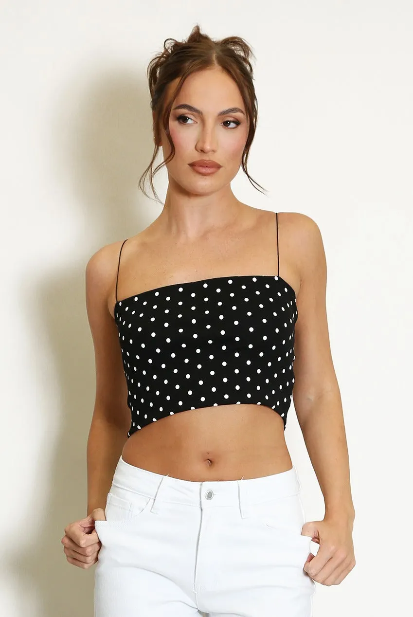 Polka Dot Cropped Cami Top - Presley sold by Storm Desire product image thumbnail 4