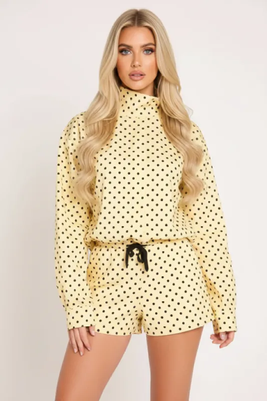 Polka Dot Zip UP Jacket - Noa made by Storm Desire