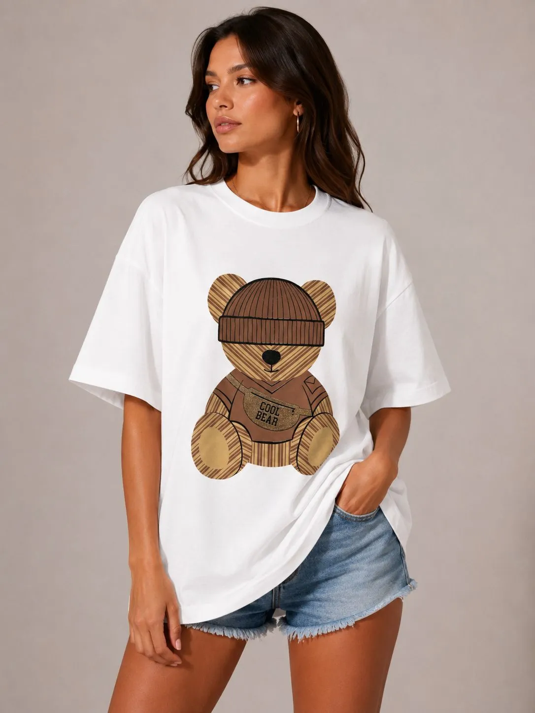 Cool Bear Oversized Graphic T-Shirt - Kiara sold by Storm Desire