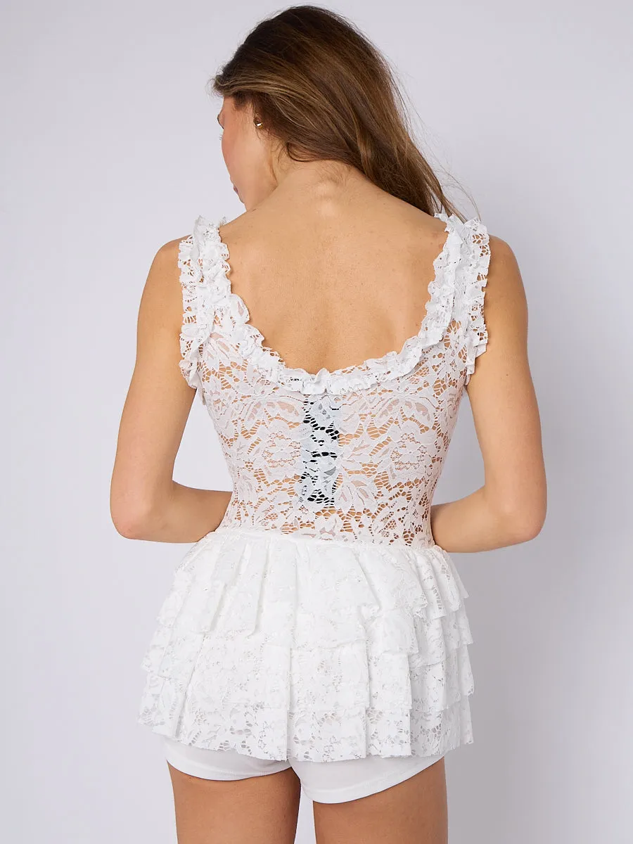 Lace Detail Sleeveless Playsuit - Jolena sold by Storm Desire product image thumbnail 3