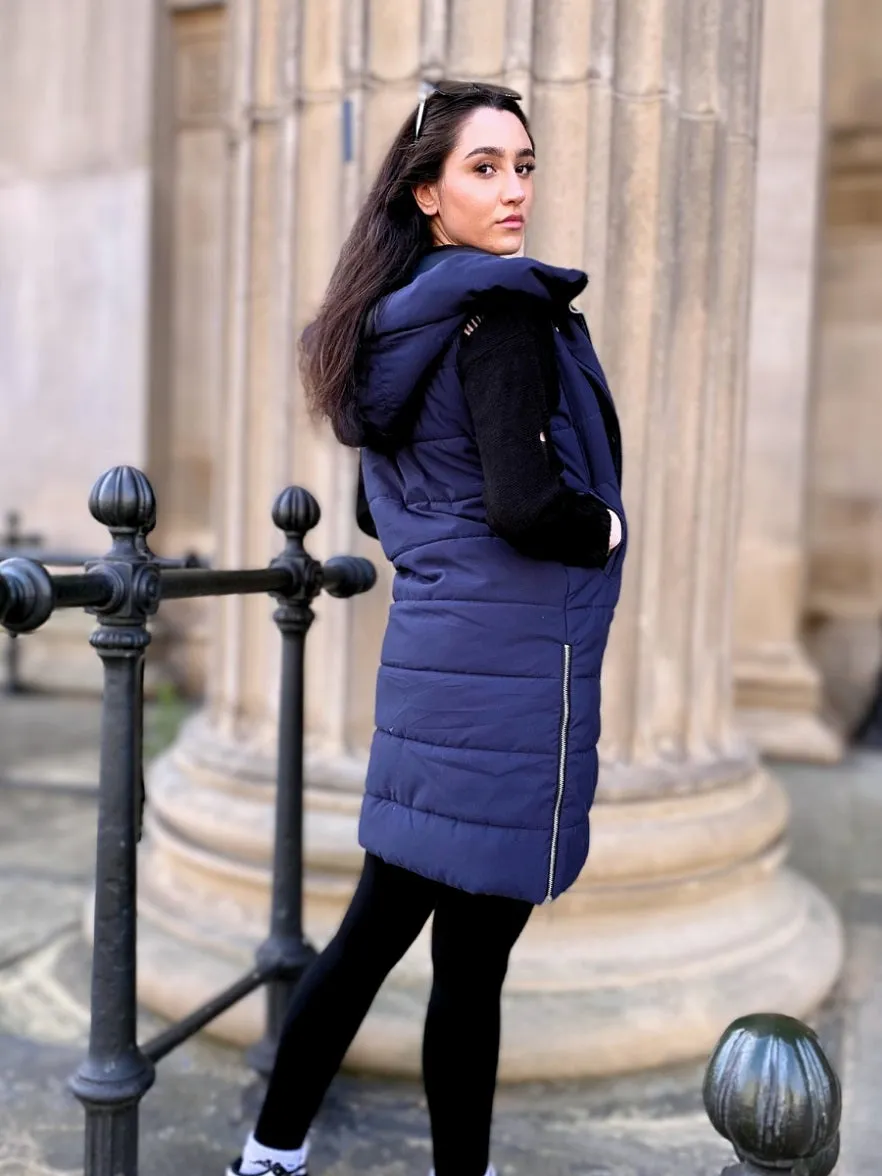 Longline Padded Hooded Gilet - Jayla sold by Storm Desire product image thumbnail 3