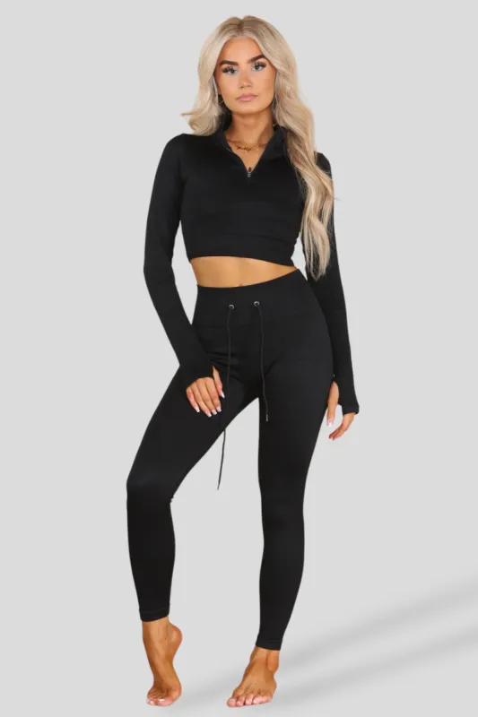 Ribbed Zip Top & Leggings Active Set - Gwen sold by Storm Desire