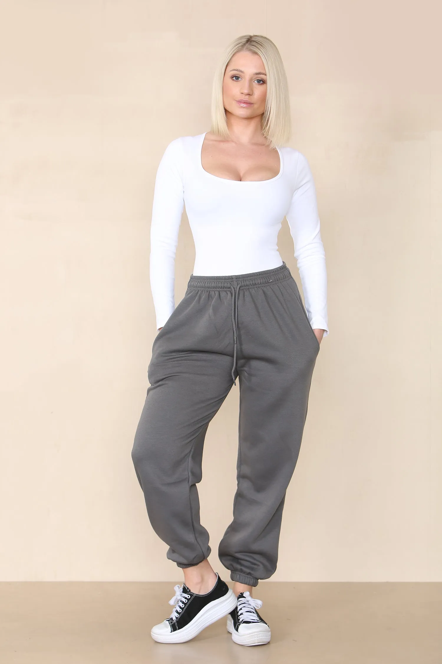 Dark Grey Casual Oversize Joggers Loungewear - Gloria sold by Storm Desire