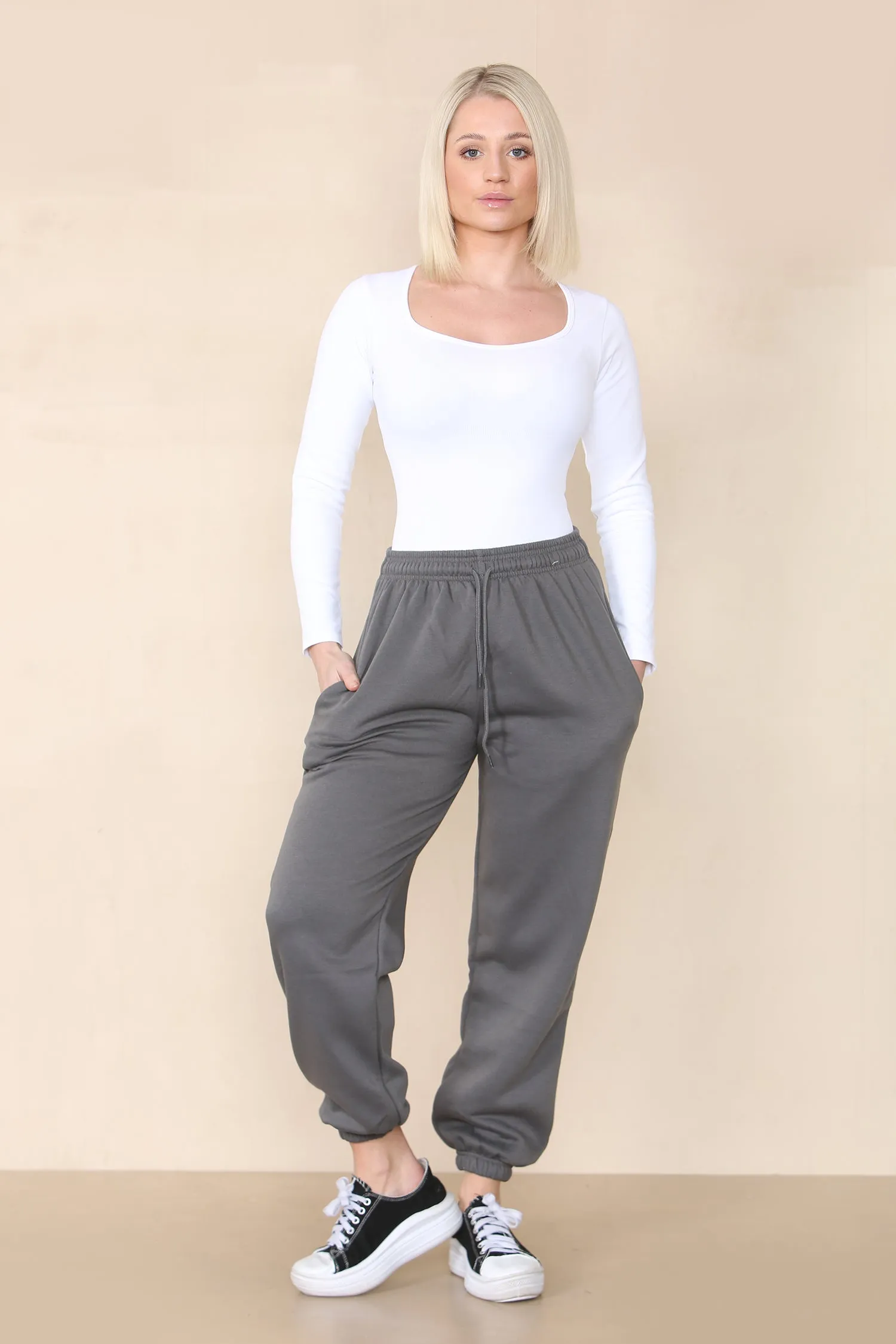 Dark Grey Casual Oversize Joggers Loungewear - Gloria sold by Storm Desire product image thumbnail 3