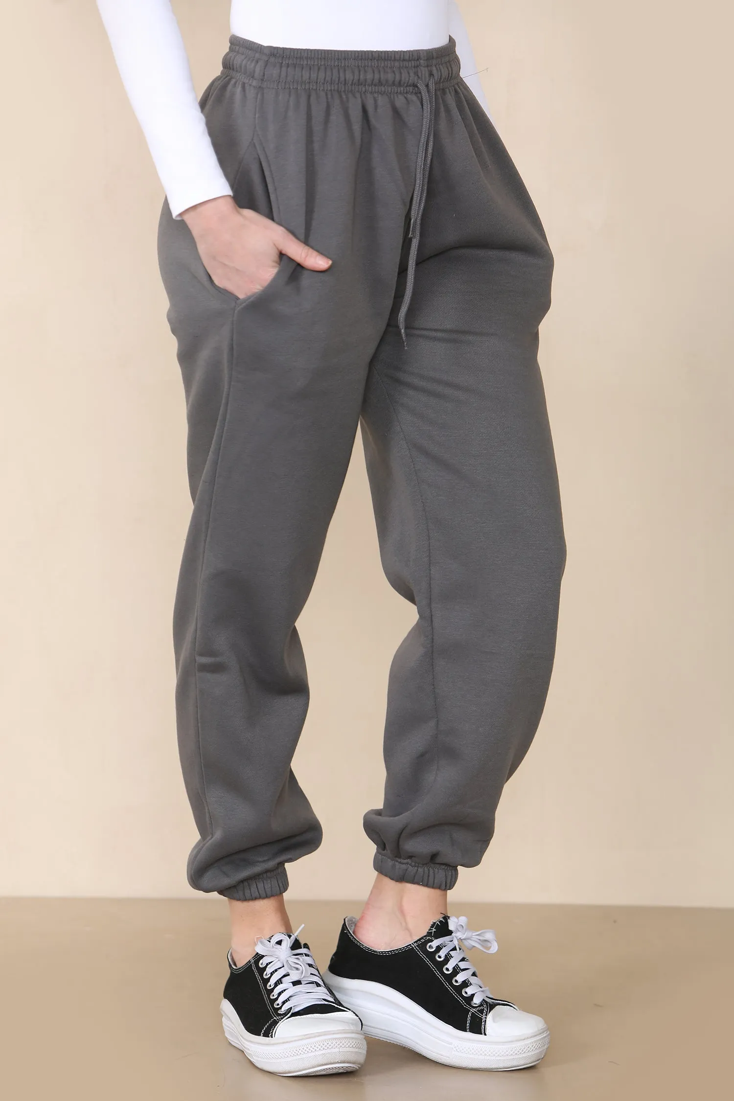 Dark Grey Casual Oversize Joggers Loungewear - Gloria sold by Storm Desire product image thumbnail 4