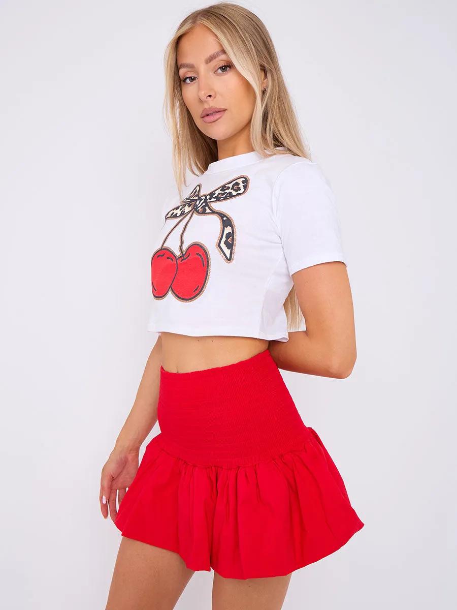 High Waist Shirred Puff Ball Mini Skirt - Angela sold by Storm Desire product image thumbnail 2