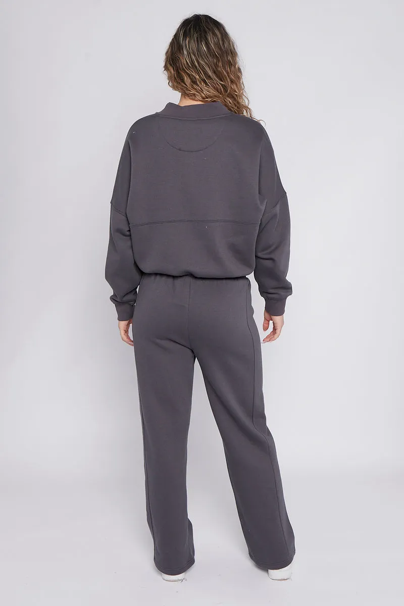 Bomber Style Oversize Fleece Zipper & Jogger Set - Sara sold by Storm Desire product image thumbnail 4