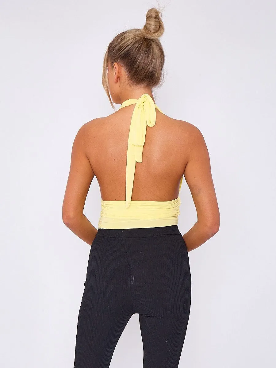 Slinky Halter Neck Frill Crop Top - Ruth sold by Storm Desire product image thumbnail 5