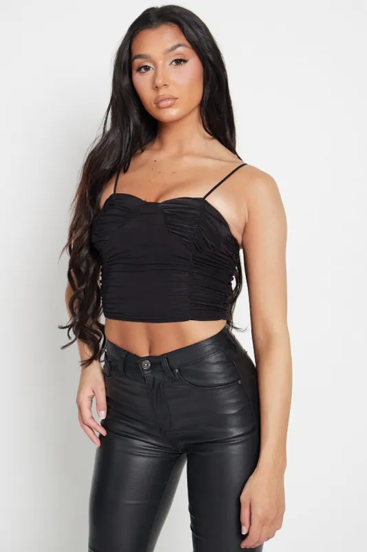 Ruched Corset Style Crop Top - Jayleez sold by Storm Desire