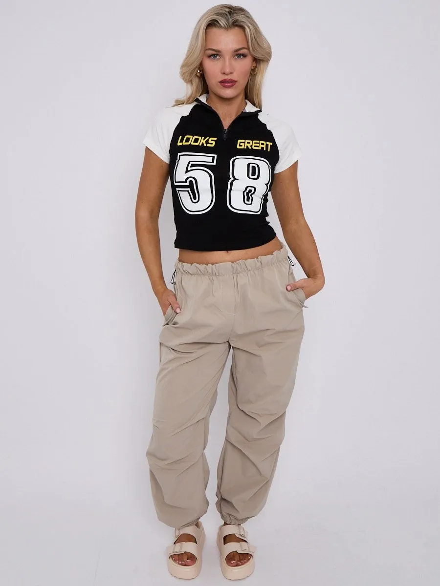 Looks Great 58 Half Zip Crop Top - Peyton sold by Storm Desire product image thumbnail 5