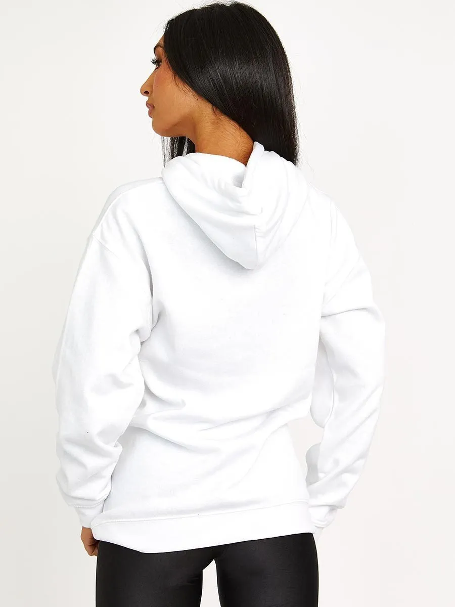 White Mischief Teddy Graphic Print Hoodie - Promise sold by Storm Desire product image thumbnail 2