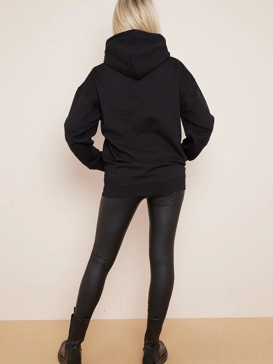 Black Palm Springs Graphic Print Hoodie - Anika sold by Storm Desire product image thumbnail 4