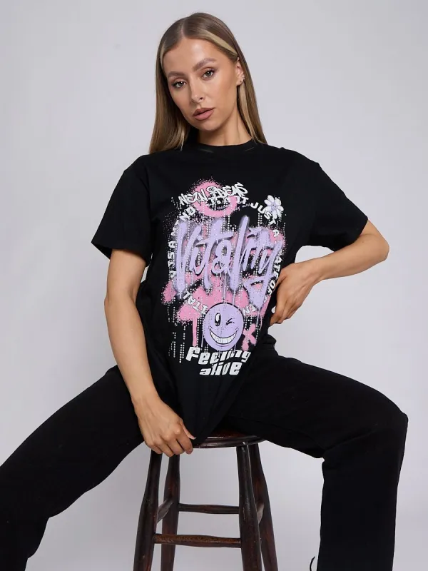 Graffiti Vitality Graphic T-Shirt - Ella sold by Storm Desire