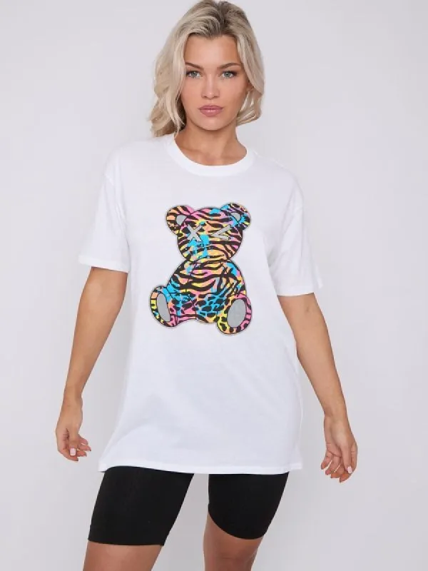 Animal Print Teddy Printed T-Shirt - Caroline sold by Storm Desire