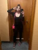 Black Ribbed Long Sleeve Unitard Jumpsuit - Vera sold by Storm Desire