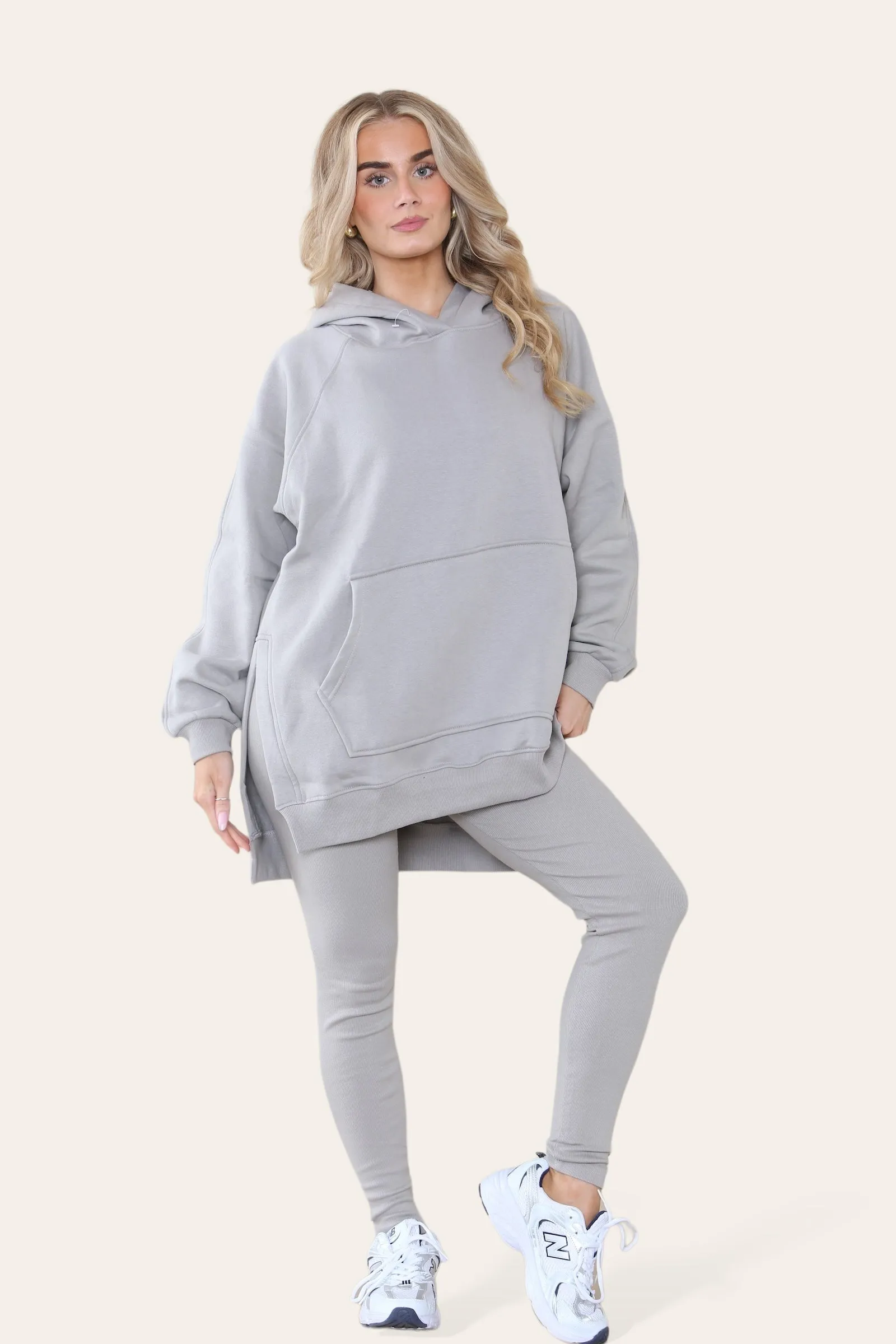 Oversized Split Sides Hoodie & Ribbed Leggings Co-ord - Shelly sold by Storm Desire product image thumbnail 5