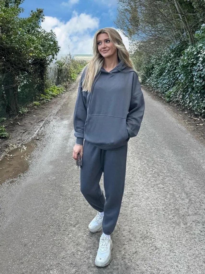Hooded Oversize & Jogger Loungewear Set - Flora sold by Storm Desire product image thumbnail 5
