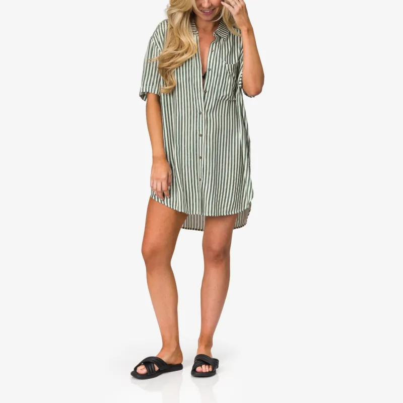 Ollie Stripe Shirt Dress sold by Reef Dynamic