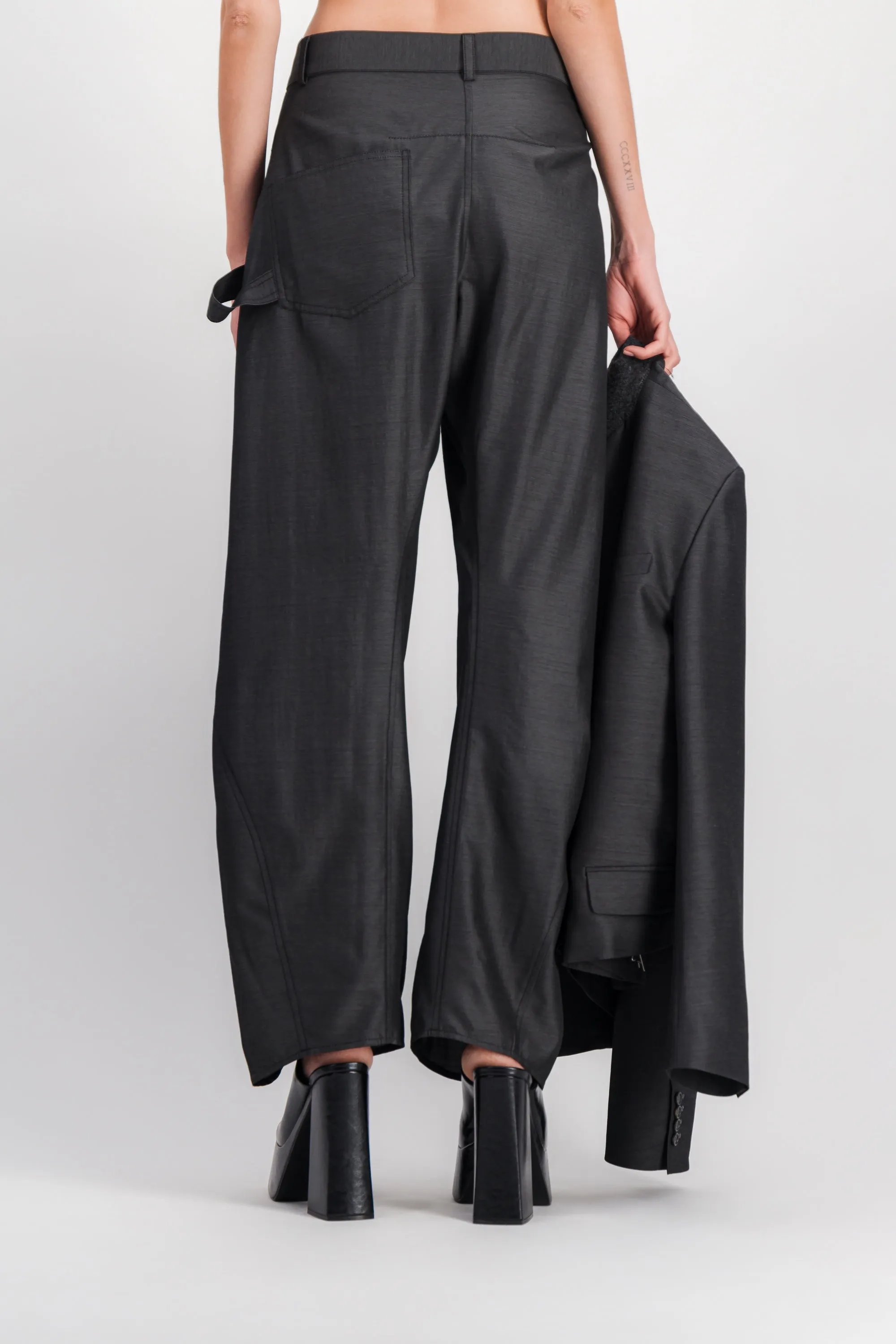 Loose wide leg tailoring pants sold by Renaisa product image thumbnail 3