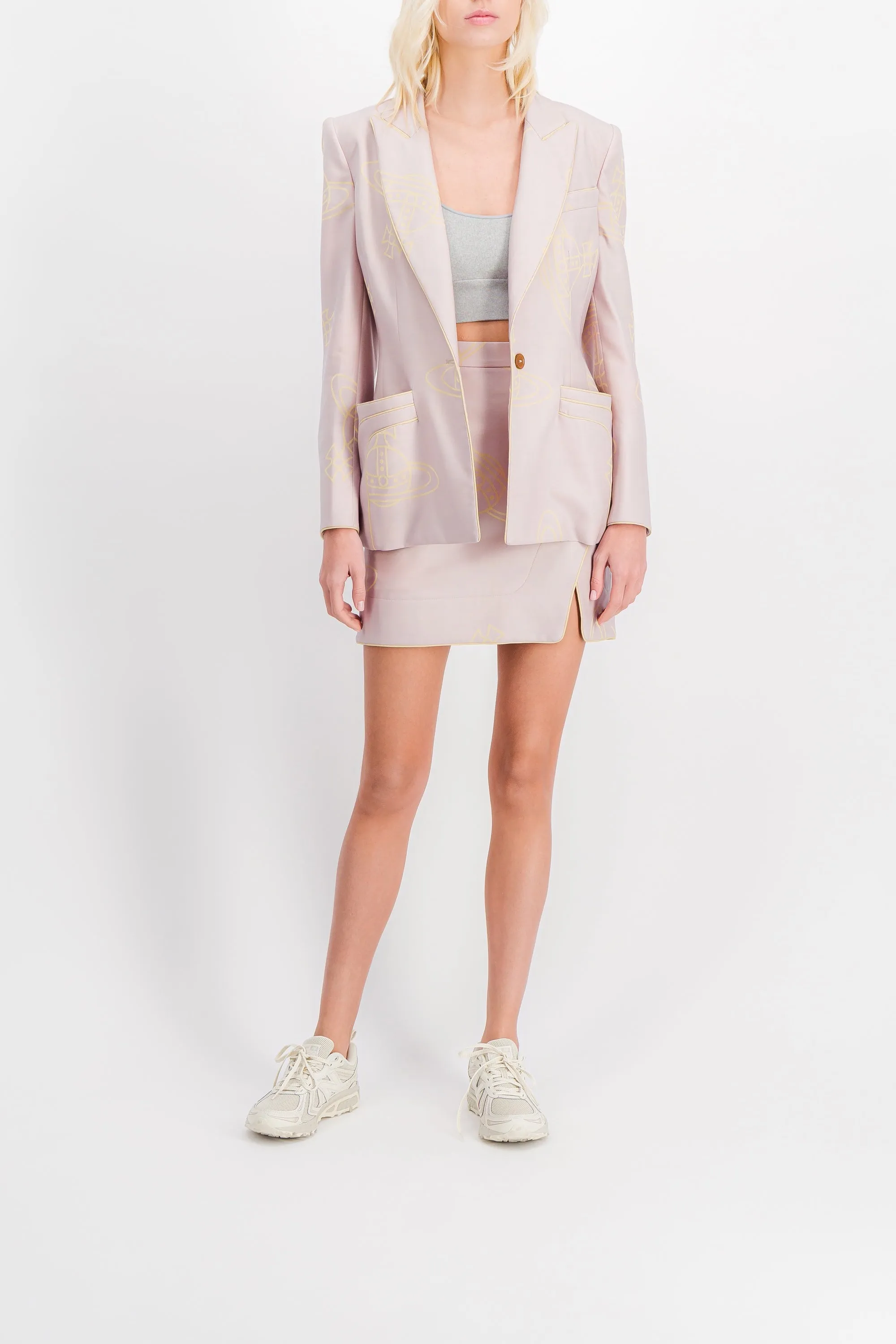 Printed Rita tailoring blazer with wide pockets sold by Renaisa