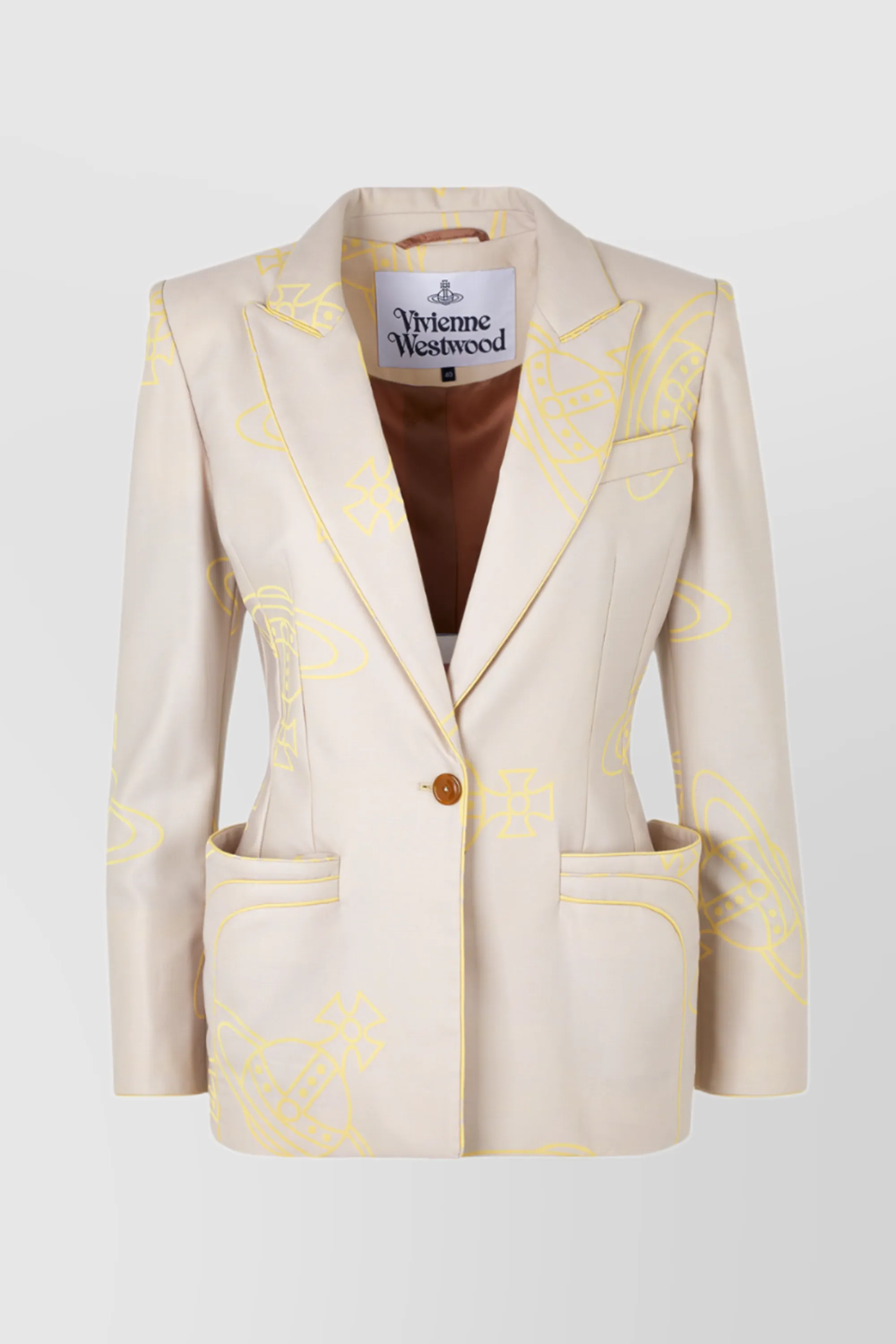 Printed Rita tailoring blazer with wide pockets sold by Renaisa product image thumbnail 5
