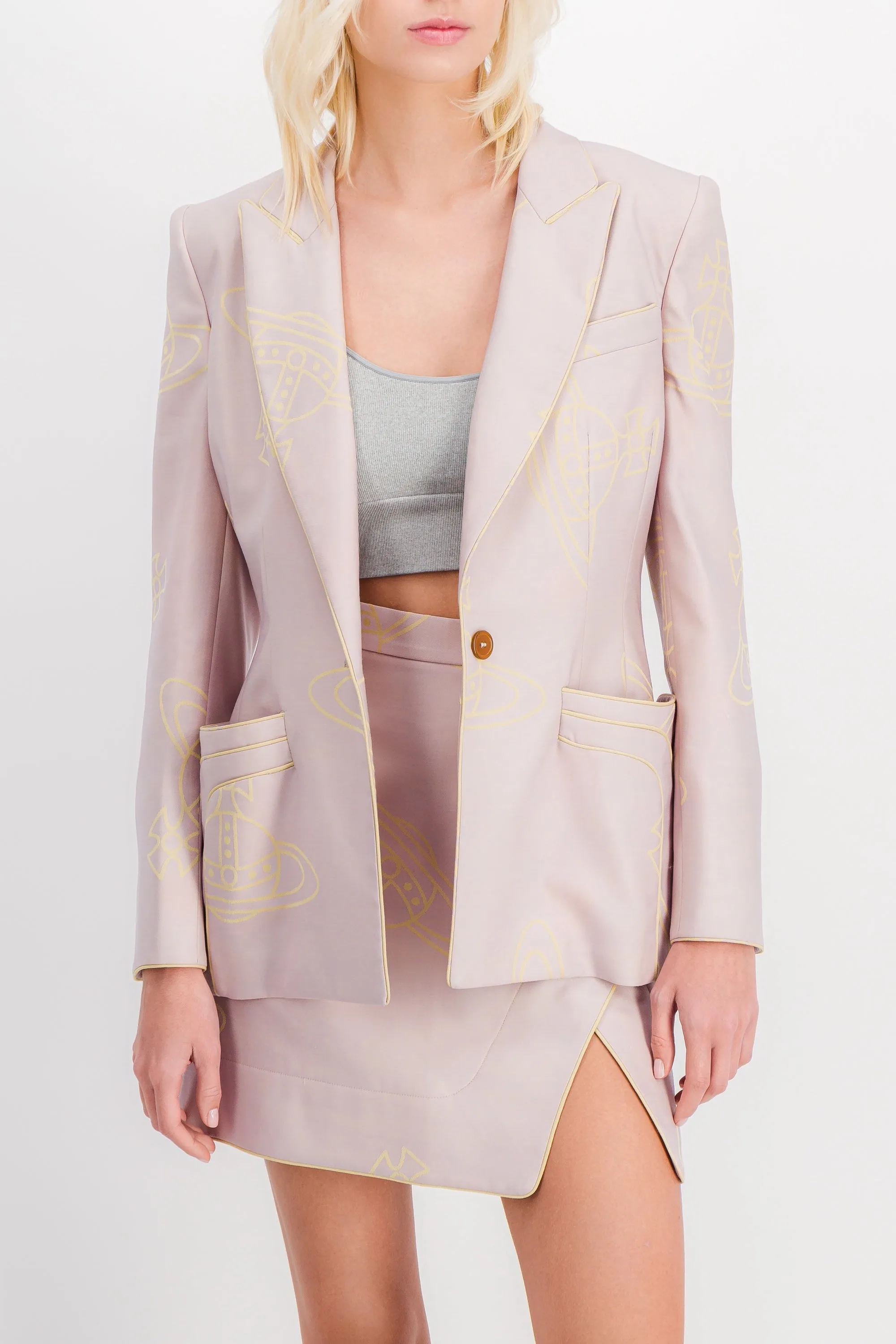 Printed Rita tailoring blazer with wide pockets sold by Renaisa product image thumbnail 2