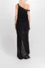 Asymmetric draped maxi dress sold by Renaisa