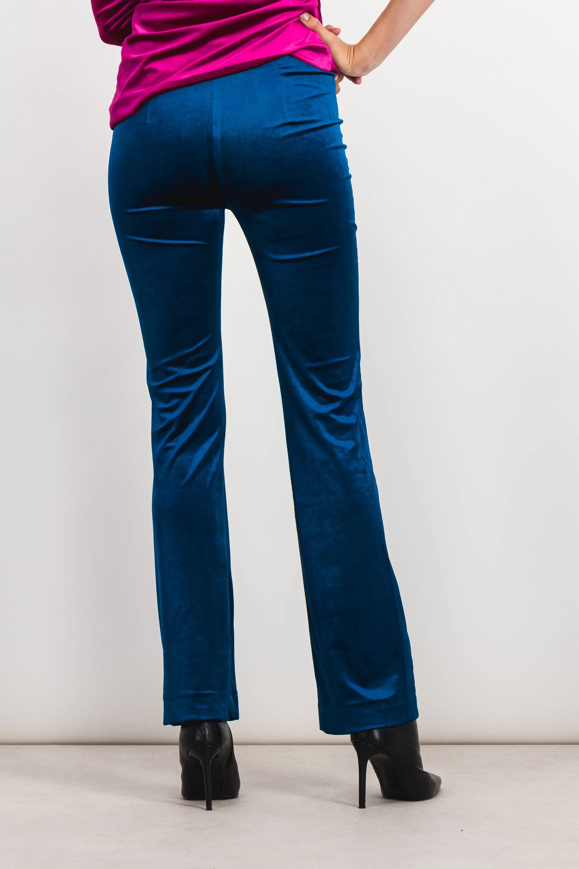 Fluid straight leg velvet pants sold by Renaisa product image thumbnail 3