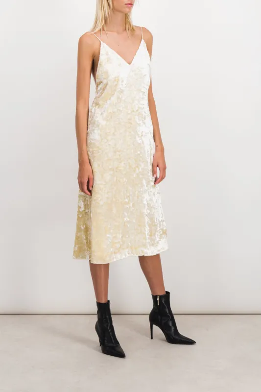 Washed velvet maxi slip dress sold by Renaisa