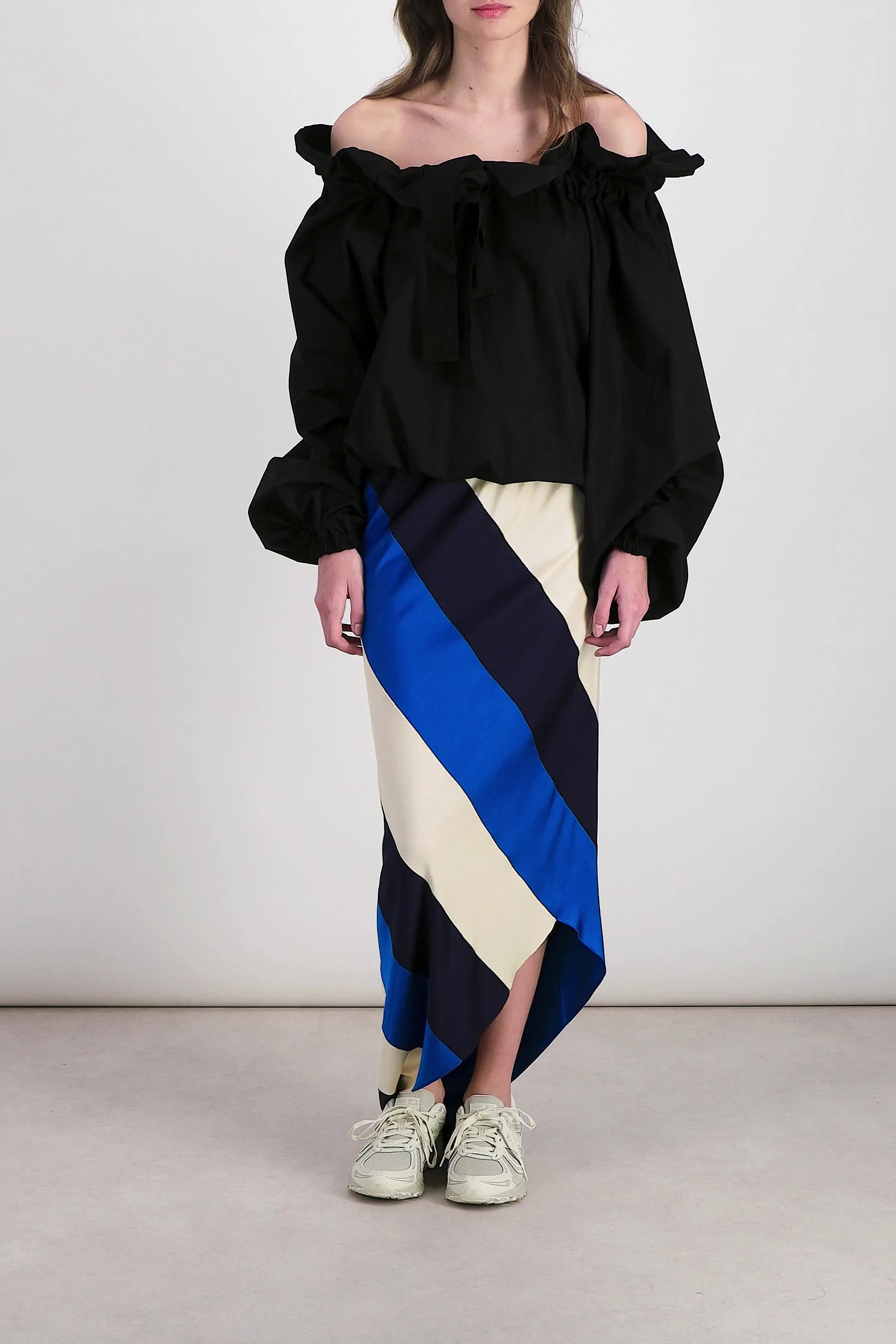 Spiral fluid jersey midi skirt sold by Renaisa product image thumbnail 5