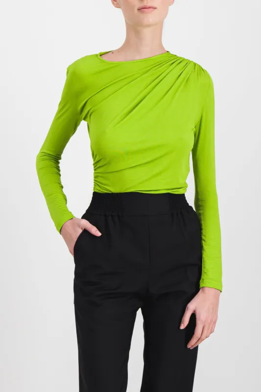 Ruched bodycon jersey top sold by Renaisa