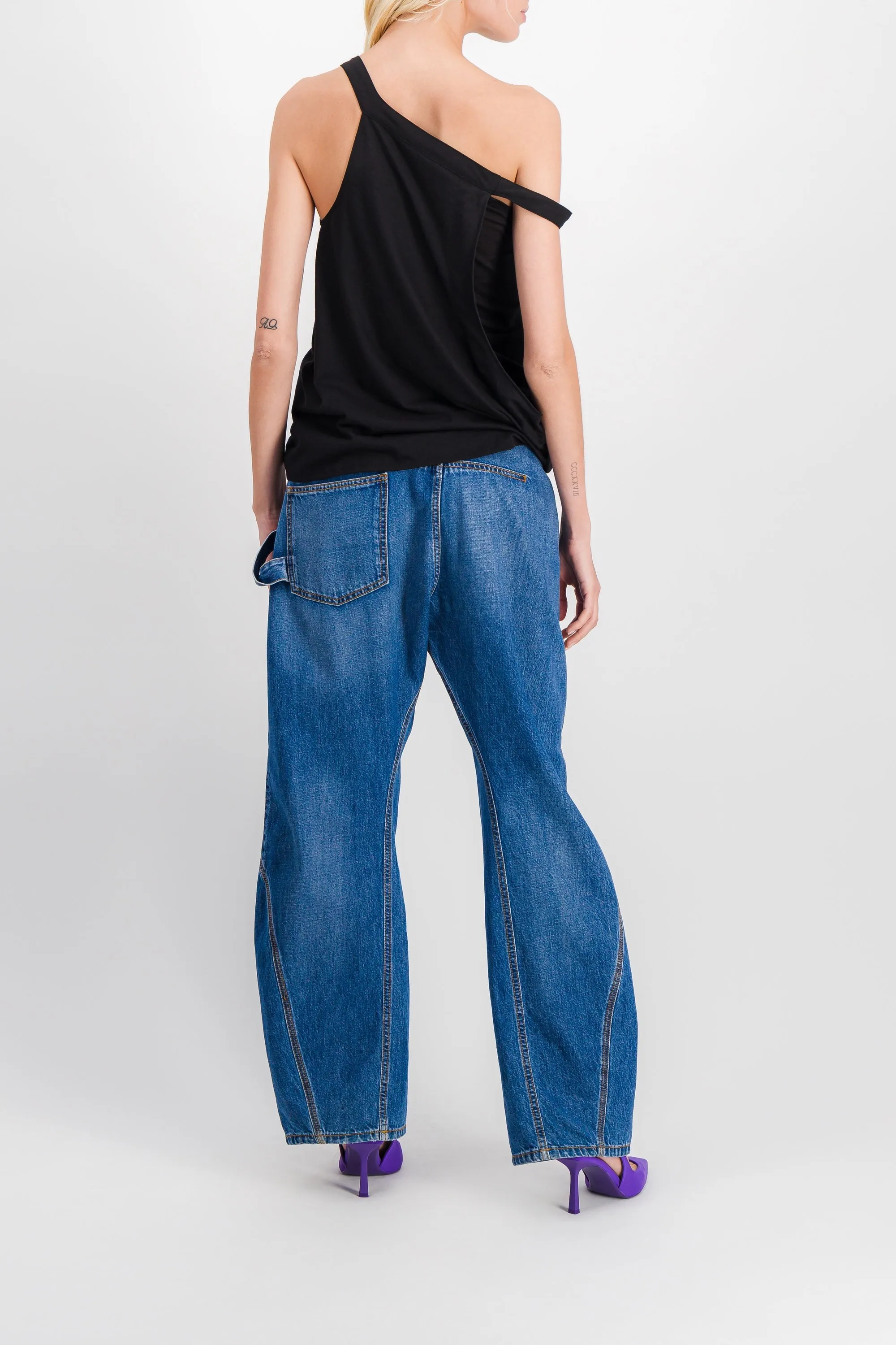 Asymmetric draped top sold by Renaisa product image thumbnail 3