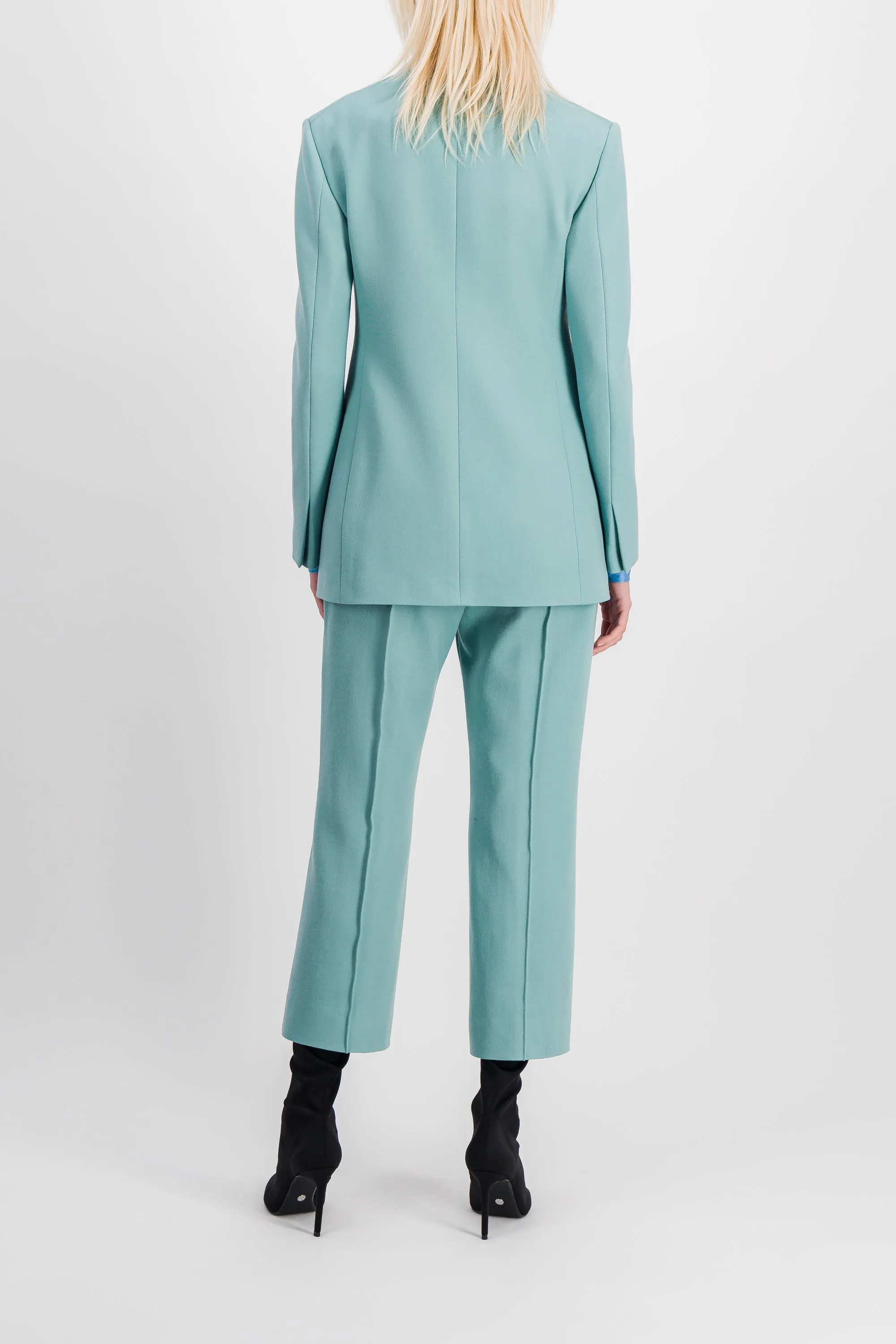 Cropped straight leg wool-nylon pants sold by Renaisa product image thumbnail 4