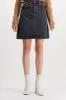 Chain link denim mini skirt sold by Renaisa