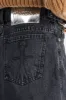Chain link denim mini skirt sold by Renaisa