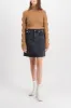 Chain link denim mini skirt sold by Renaisa