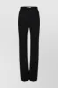 Black velvet straight leg tailoring pants sold by Renaisa